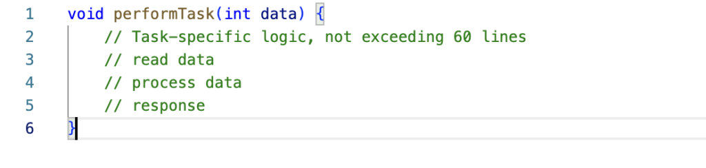 description of one task function