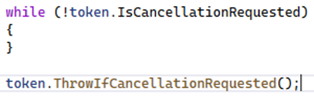 cancellationtoken validation loop