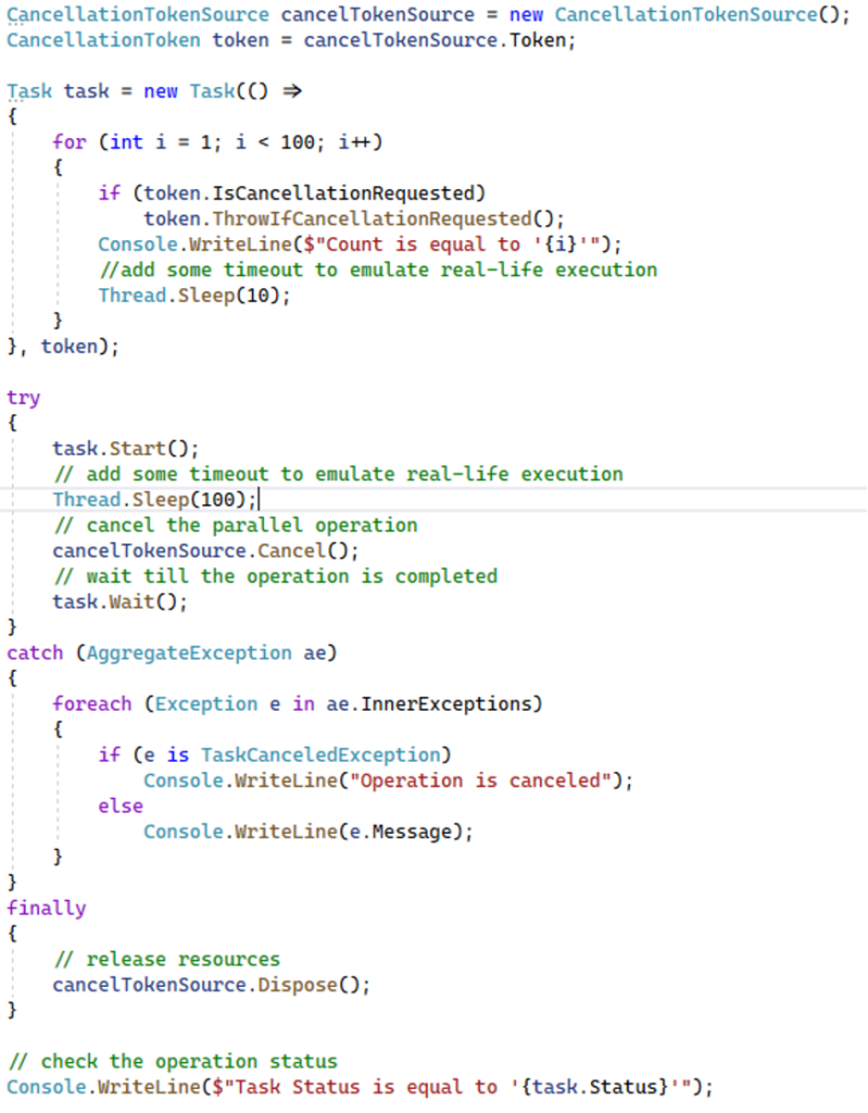 example with exception